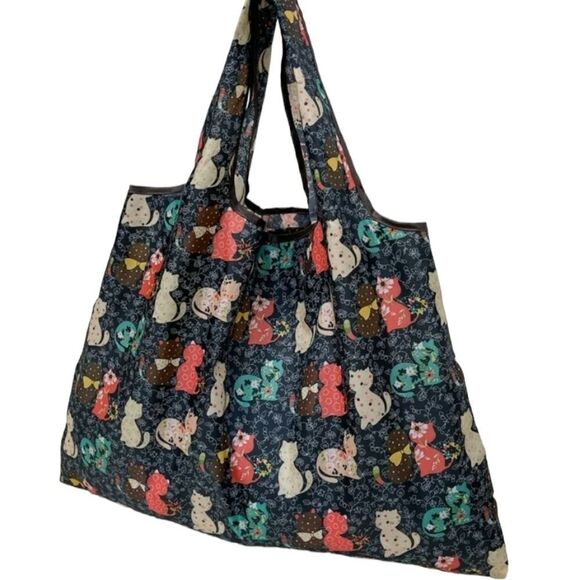 Colorful Cat Print Tote Bag - Picture 7 of 10
